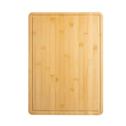 لوح تقطيع من الخيزران غير قابل للانزلاق مع مقابض مدمجة لخدود العصير صديقة للبيئة للمطبخ أداة إعداد الطعام المتينة الأساسية