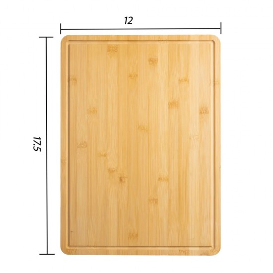 لوح تقطيع من الخيزران غير قابل للانزلاق مع مقابض مدمجة لخدود العصير صديقة للبيئة للمطبخ أداة إعداد الطعام المتينة الأساسية