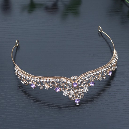 1 قطعة أزياء رائعة الأميرة كريستال الشعر التيجان عقال الفتيات الزفاف حفلة موسيقية تاج حفل زفاف اكسسوارات الشعر مجوهرات